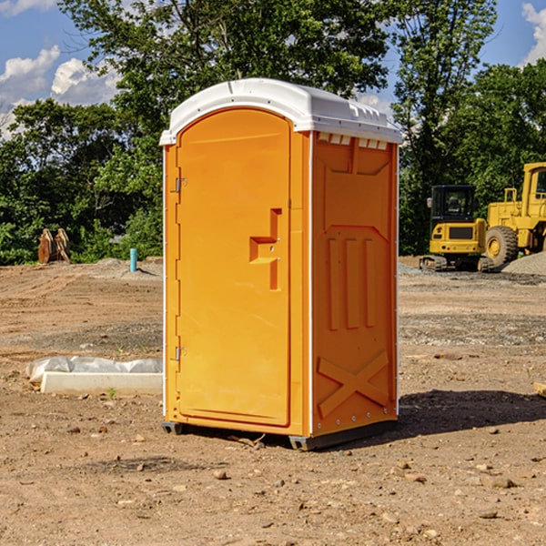 how often are the porta potties cleaned and serviced during a rental period in Keene